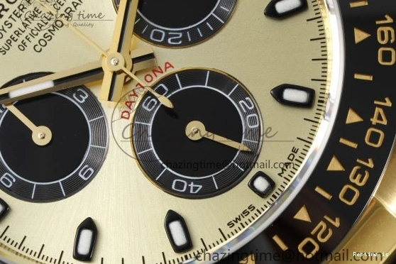 1222 OnTrend Daytona 116518 BTF 1:1 Best Edition YG Black Dial on Oysterflex Rubber Strap SA4130 V 2260